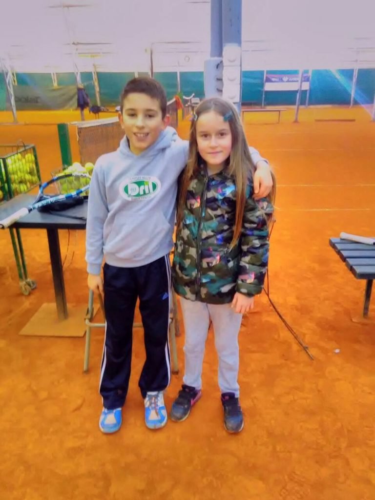 Elena Dušanović i Vuk Kilibarda teniski klub Dril